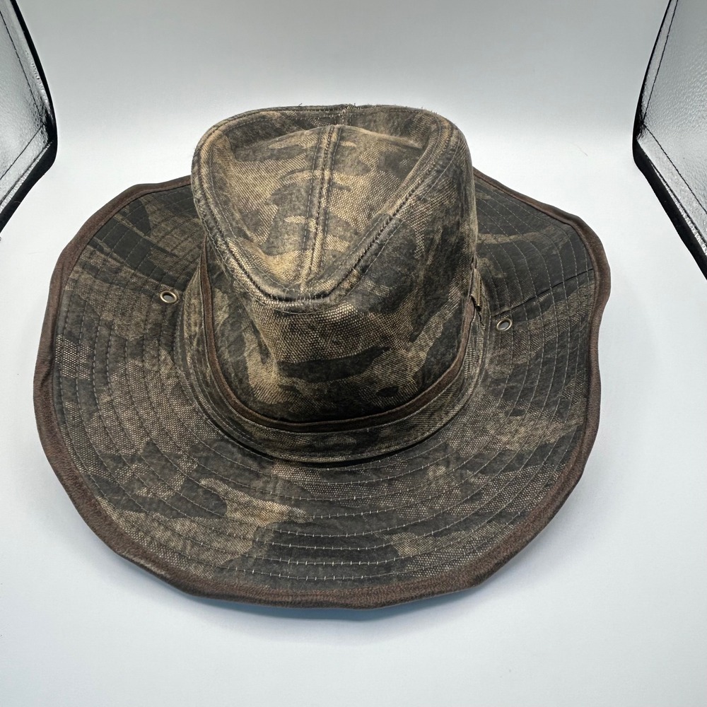 Stetson MF203T Camo Distressed Cotton Western Cowboy Hat XL‎